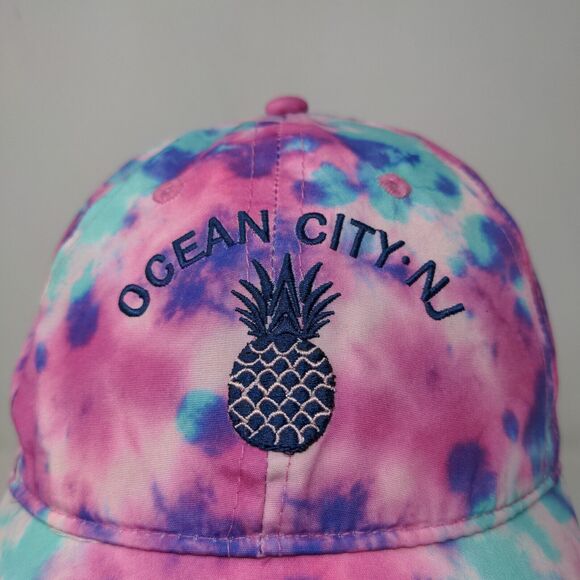 Lucky 7 USA Women's Strapback Hat Multicolor Tie Dye Embroidered Ocean City NJ - Picture 4 of 11